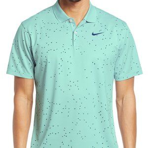 Nike Golf Modern Fit Dri-FIT Wind Triangles Turquoise Polo